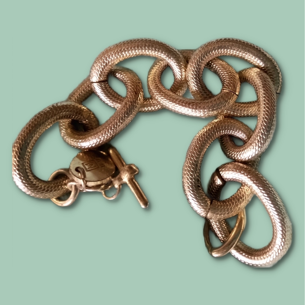 Italian designed gold statement bracelet made in Italy.